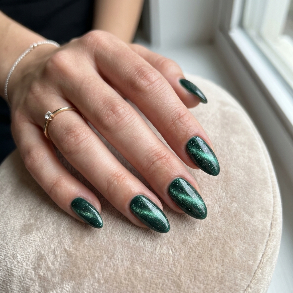 Cat Eye Nails Ideas: Your Ultimate Guide to Magnetic Nail Art 13 Almond cat eye nails 202605041850