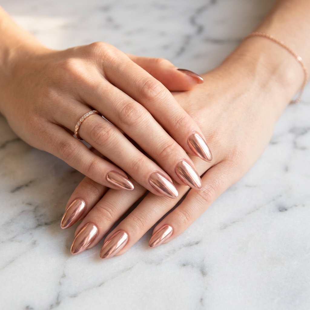 Chrome Nails: 27 Stunning Ideas to Inspire Your Next Manicure 16 Almond Chrome Nails