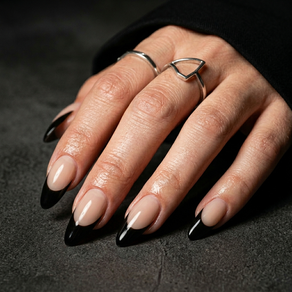 Save These French Tip Nails Ideas Before Your Next Salon Appointment 7 Black French Tip