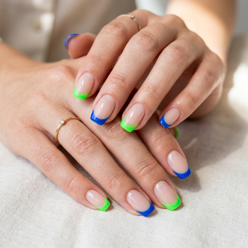 Save These French Tip Nails Ideas Before Your Next Salon Appointment 28 Bold Color French Tip