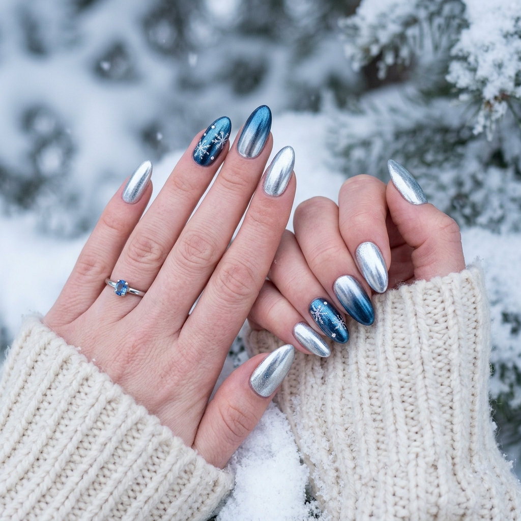Chrome Nails: 27 Stunning Ideas to Inspire Your Next Manicure 25 Chrome Nails for Winter