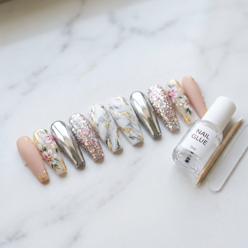 Coffin Nails Ideas: 27 Stunning Designs to Inspire Your Next Look 22 Coffin Nails Press-On Ideas
