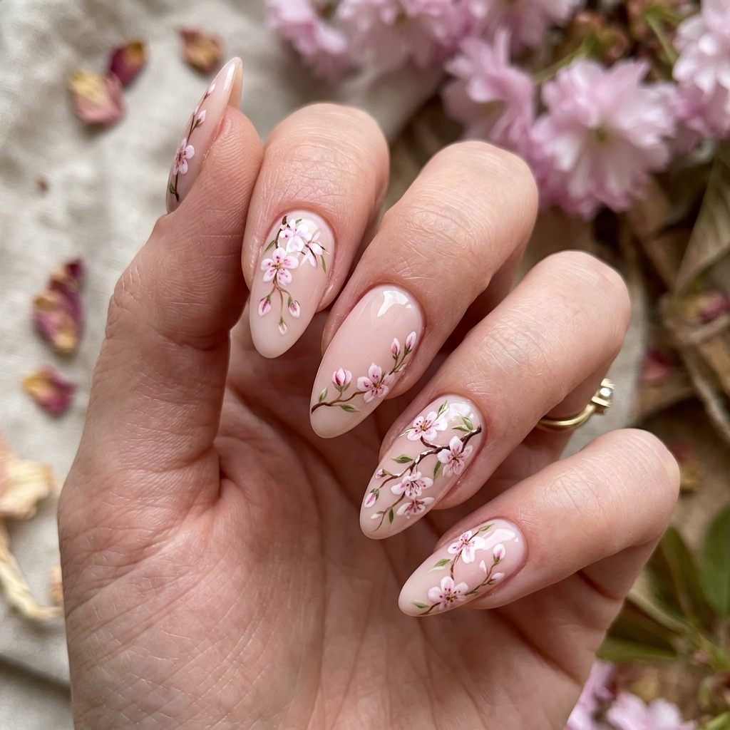 Floral Acrylic Nails Ideas