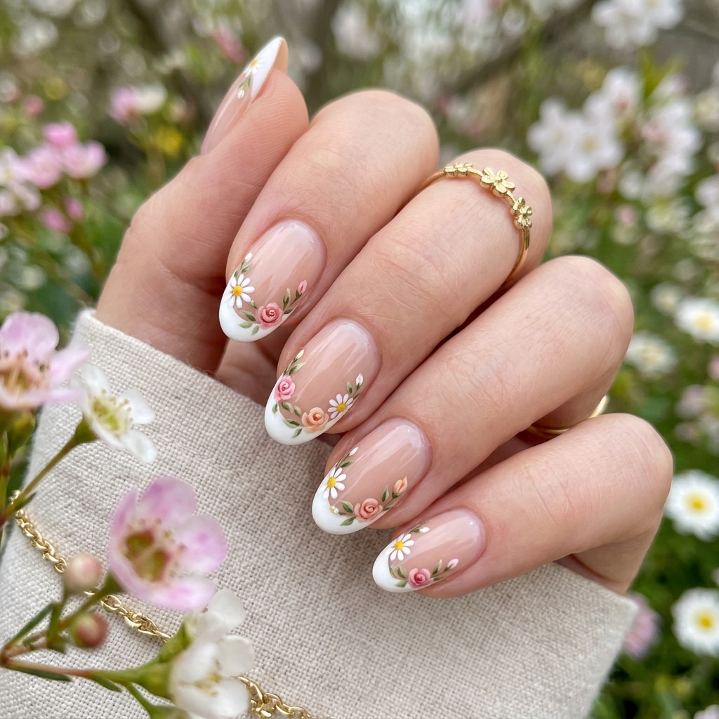 Save These French Tip Nails Ideas Before Your Next Salon Appointment 20 Floral French Tip