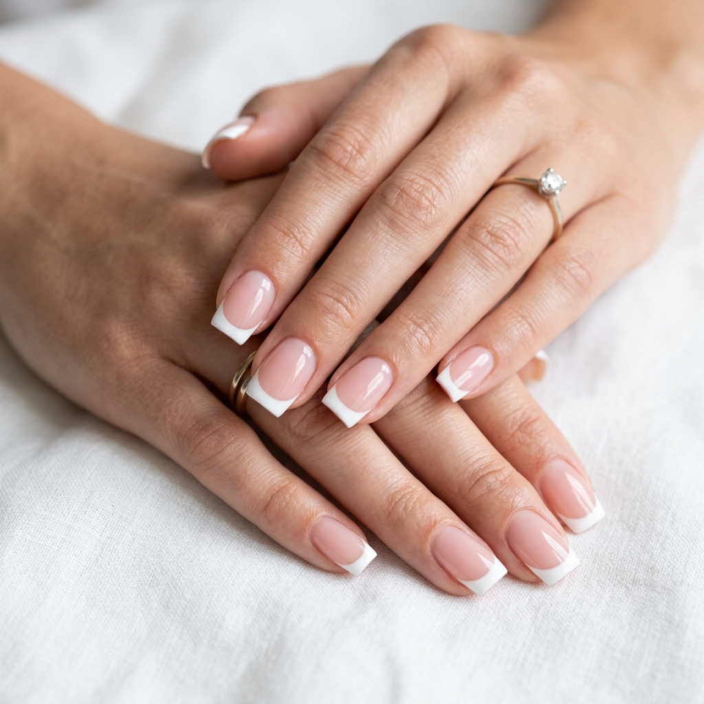 French Tip Square Nails