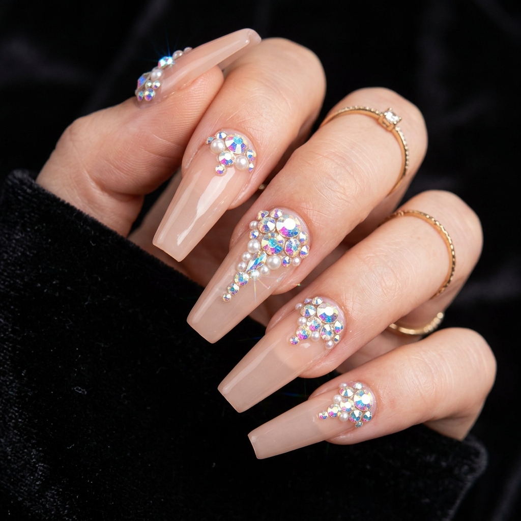 27 Gel Nails Ideas: The Ultimate Guide to Stunning Nail Art 11 Gel Nails Ideas with Rhinestones