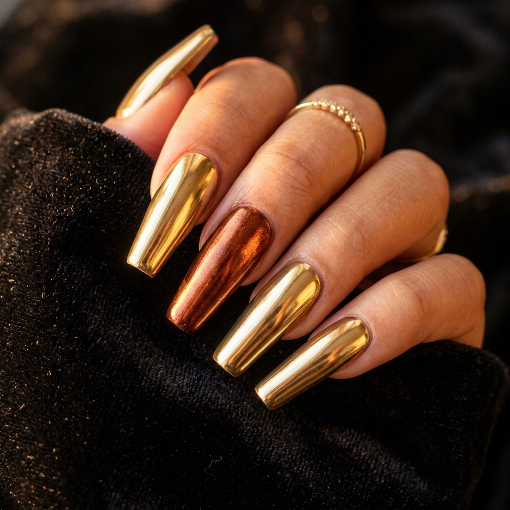 Gold and Copper Metallic Finishes