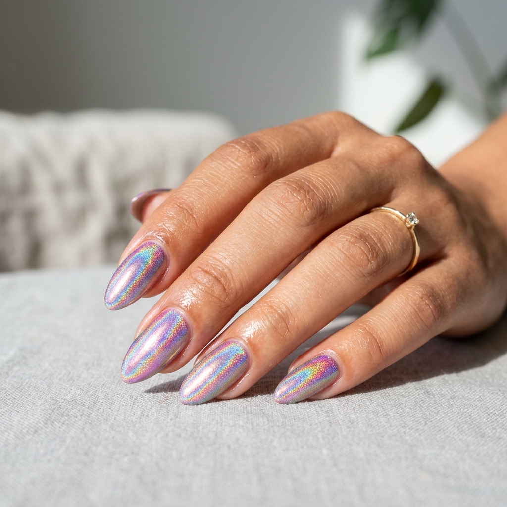 Chrome Nails: 27 Stunning Ideas to Inspire Your Next Manicure 5 Holographic Chrome Nails
