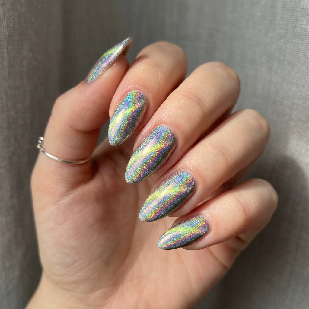 Cat Eye Nails Ideas: Your Ultimate Guide to Magnetic Nail Art 11 Holographic cat eye nails 202605041646