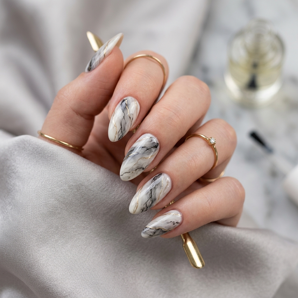 Marble Acrylic Nails Ideas
