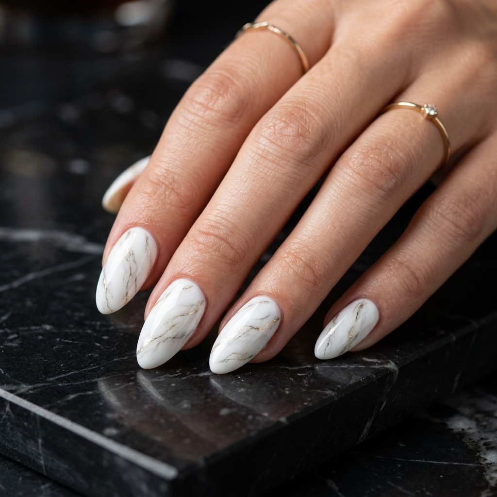 27 Gel Nails Ideas: The Ultimate Guide to Stunning Nail Art 23 Marble Gel Nails Ideas