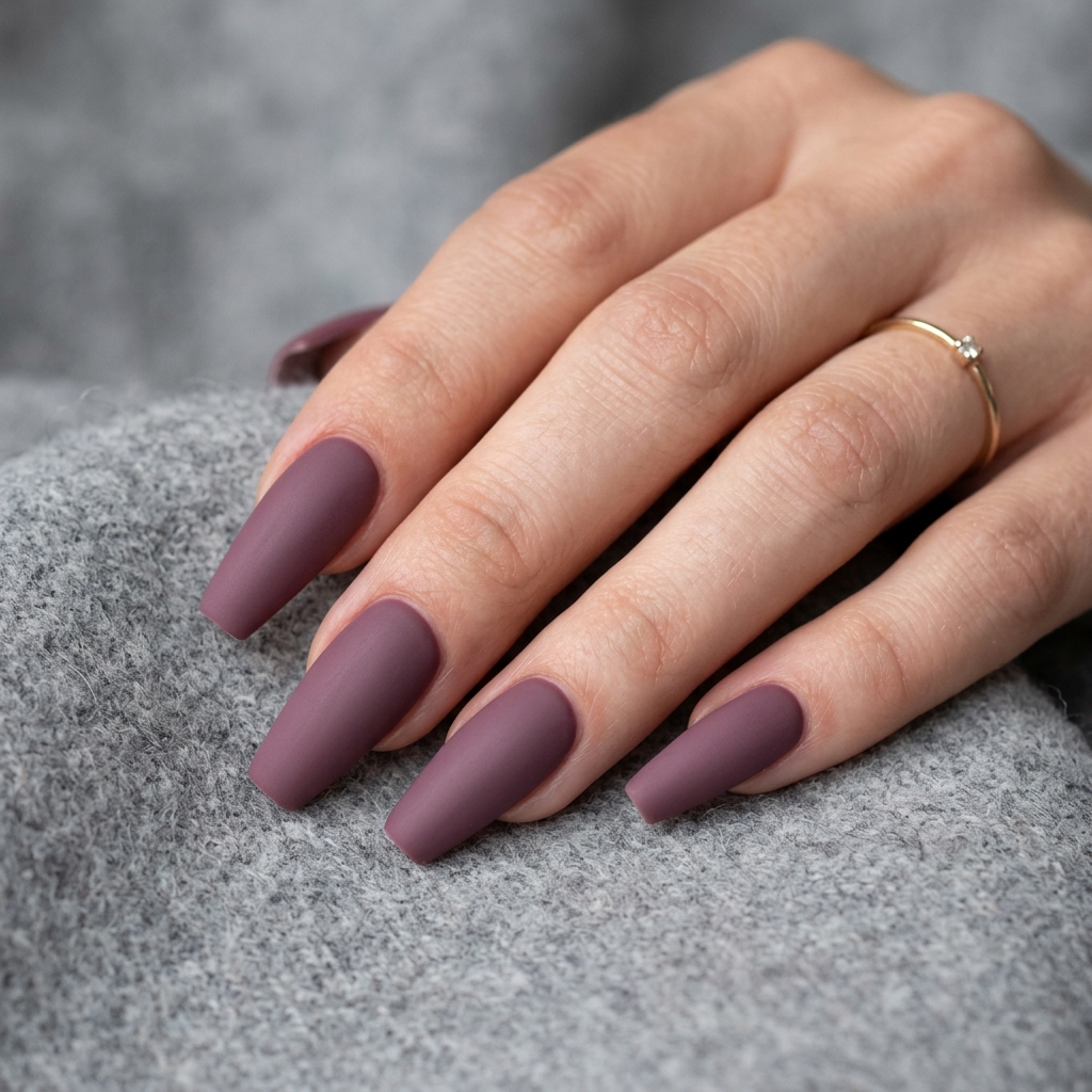 Coffin Nails Ideas: 27 Stunning Designs to Inspire Your Next Look 17 Matte Coffin Nails Ideas