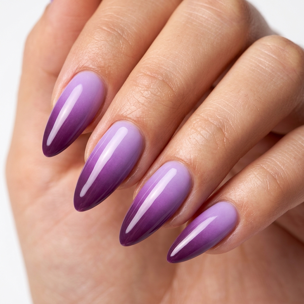 Cat Eye Nails Ideas: Your Ultimate Guide to Magnetic Nail Art 8 Nails with purple ombre gradient 202605041602