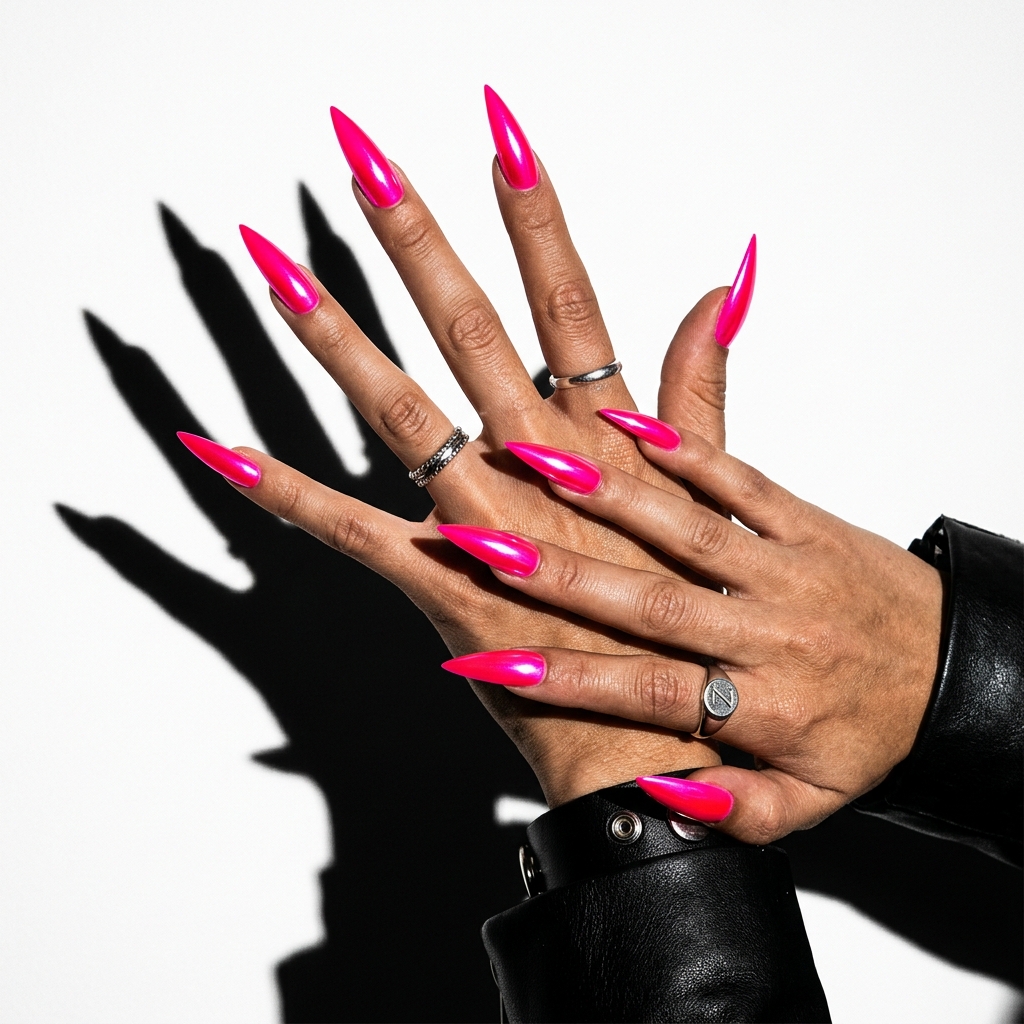 27 Pink Nails Ideas: The Ultimate Guide to Gorgeous Shades and Styles 26 Pink Stiletto Nails Idea