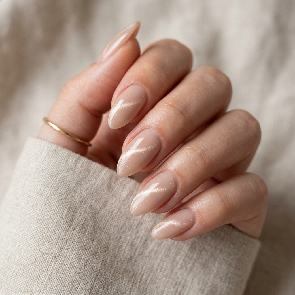 Cat Eye Nails Ideas: Your Ultimate Guide to Magnetic Nail Art 10 Nude cat eye nails 202605041646