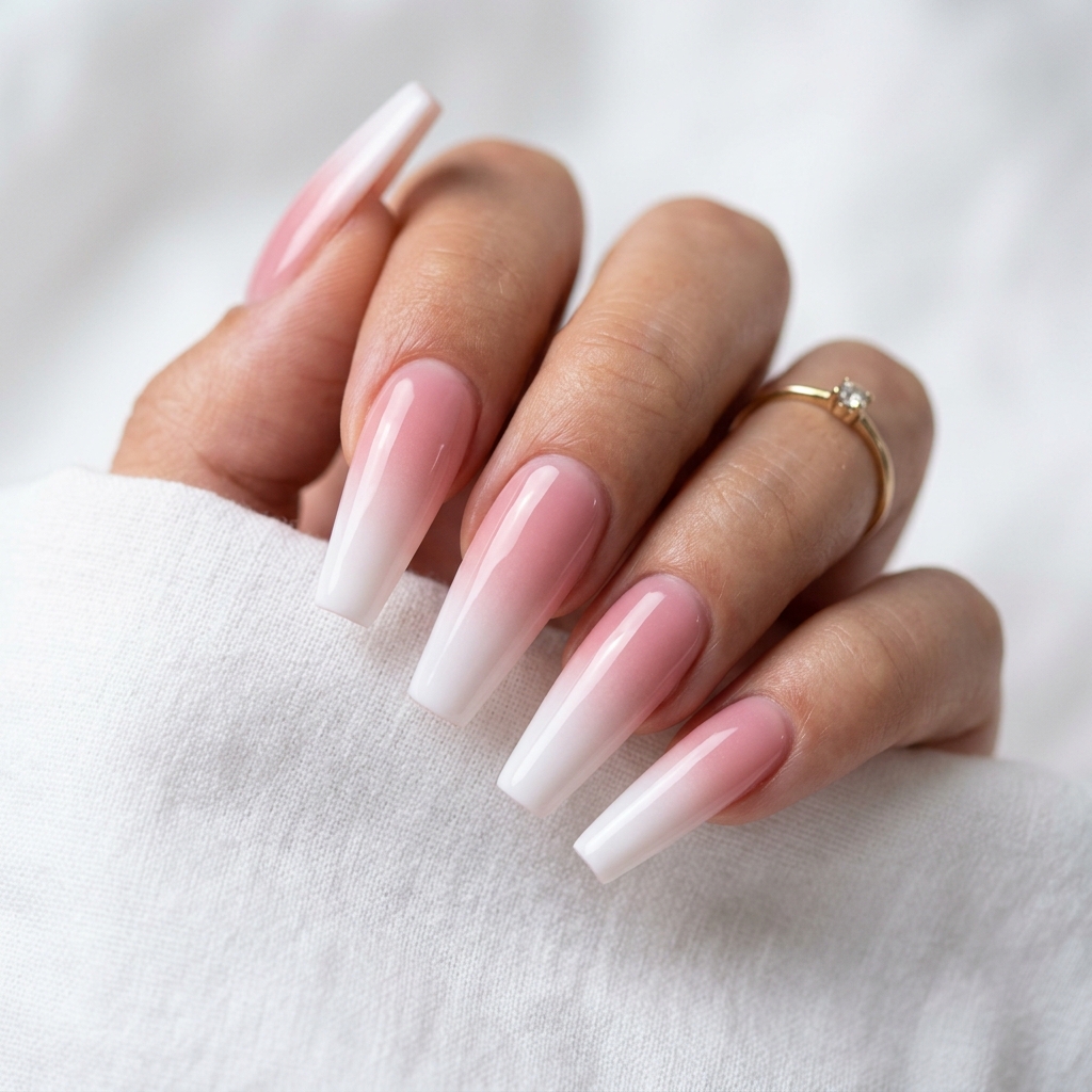 Coffin Nails Ideas: 27 Stunning Designs to Inspire Your Next Look 6 Ombre Coffin Nails Ideas