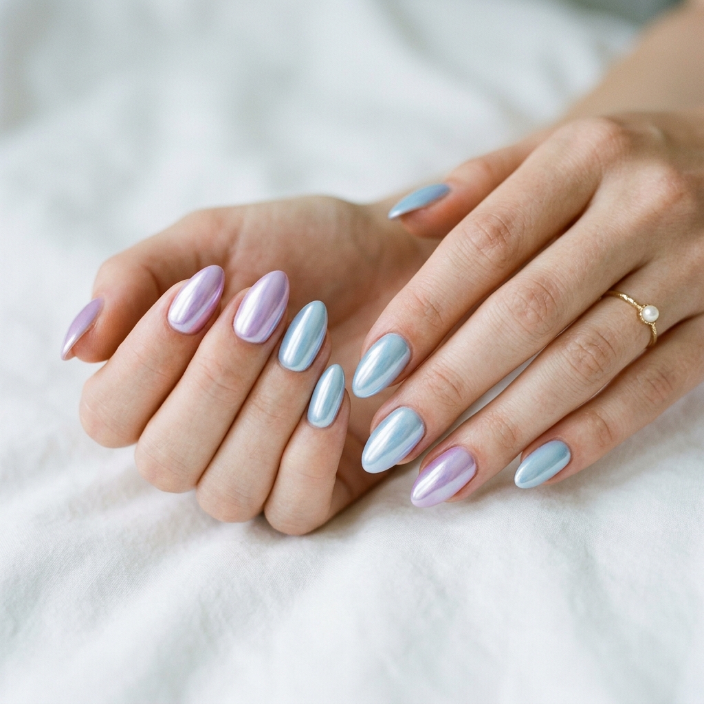 Chrome Nails: 27 Stunning Ideas to Inspire Your Next Manicure 22 Pastel Chrome Nails