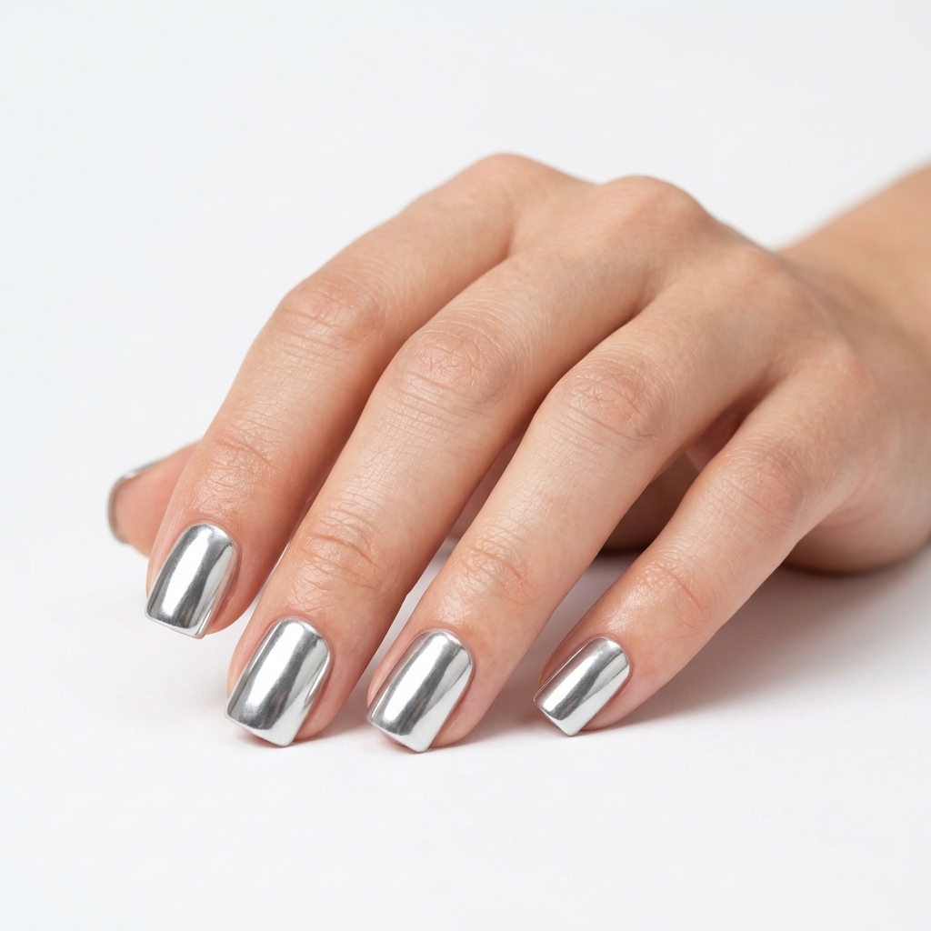 Chrome Nails: 27 Stunning Ideas to Inspire Your Next Manicure 14 Short Chrome Nails