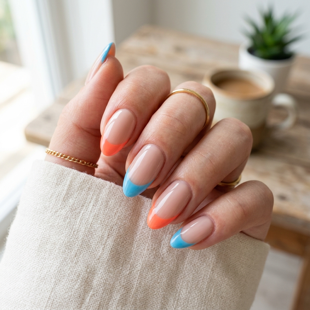 Save These French Tip Nails Ideas Before Your Next Salon Appointment 4 Colored French Tip