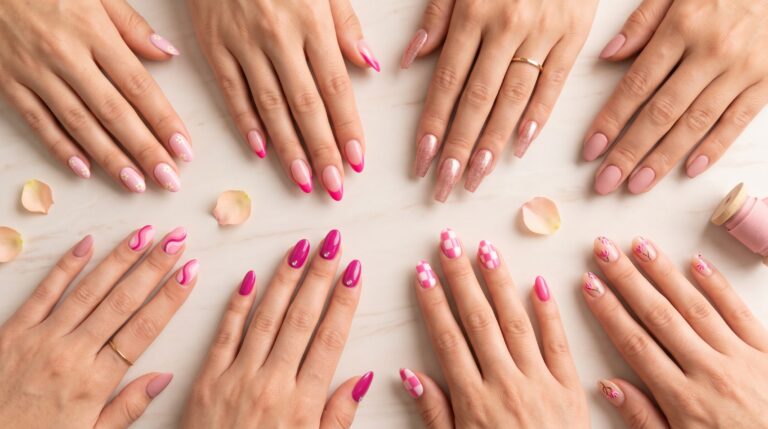 pink nail designs