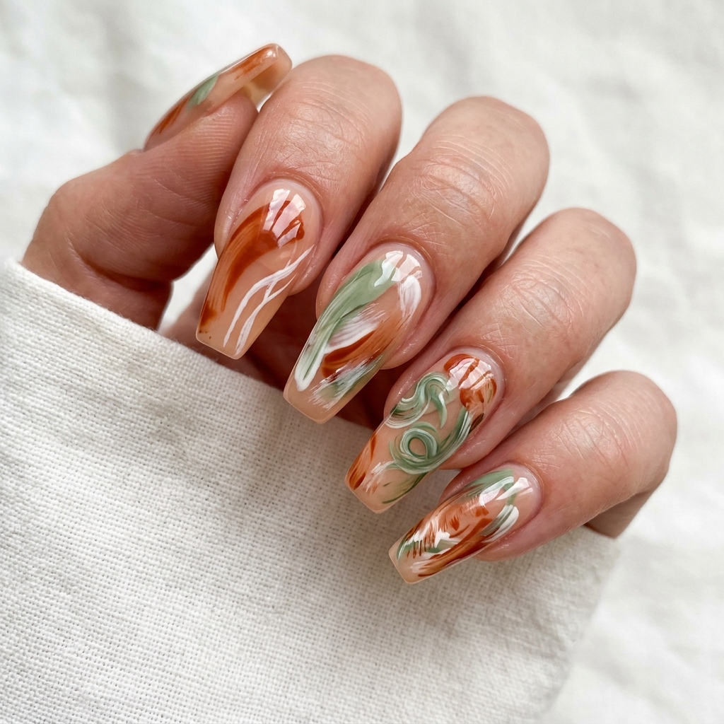 27 Jelly Nails Ideas You Need to Try Right Now 21 Abstract Art Jelly Nails Ideas