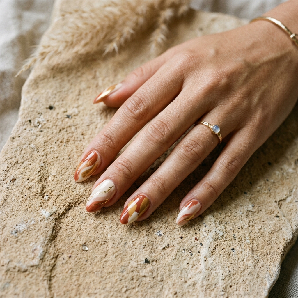 Gel Nail Designs Ideas: 27 Stunning Looks Worth Saving for Your Next Appointment 15 Abstract Gel Nail Designs Ideas