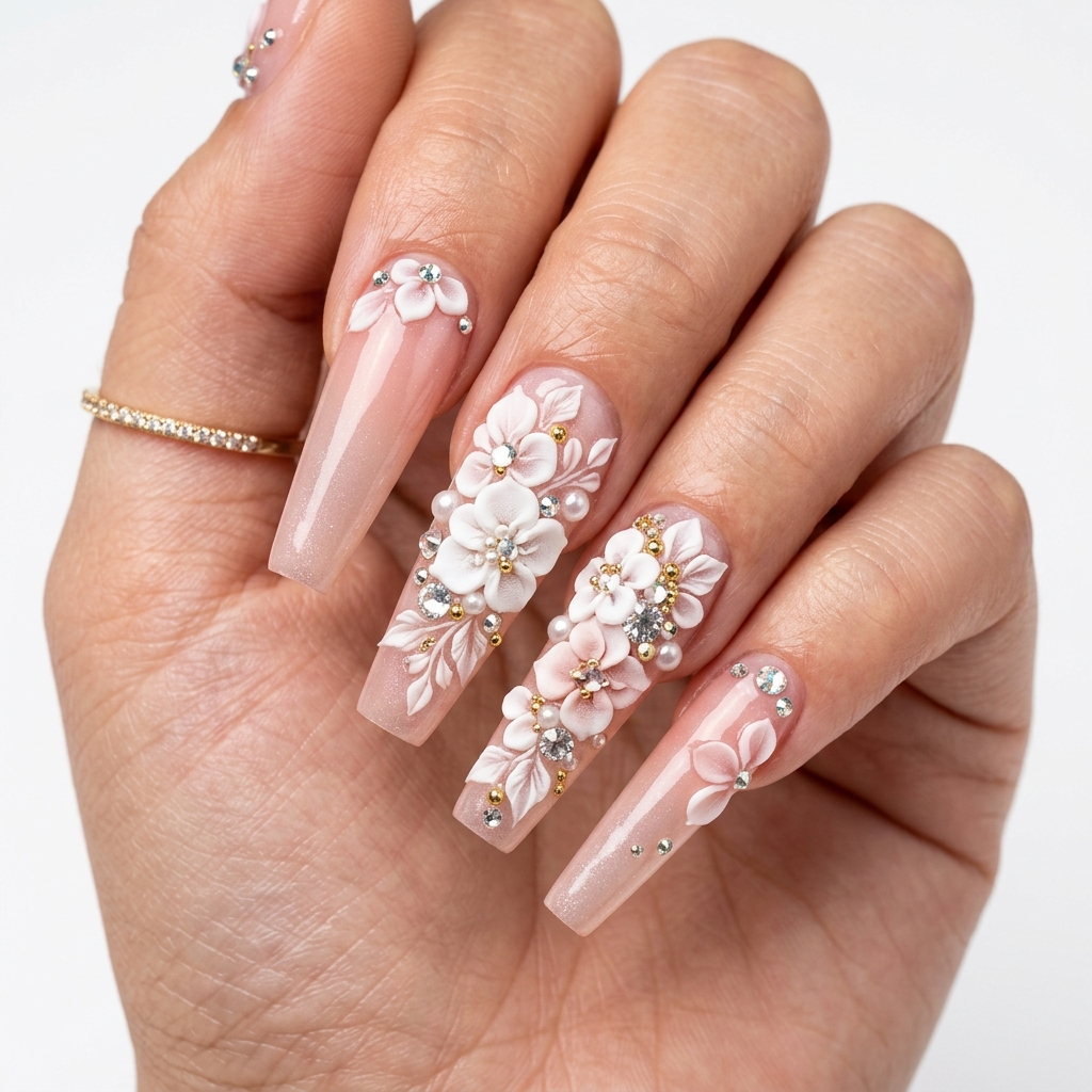 acrylic nails ideas: 27 Stunning Designs to Inspire Your Next Set 20 Acrylic Nails Ideas 3D