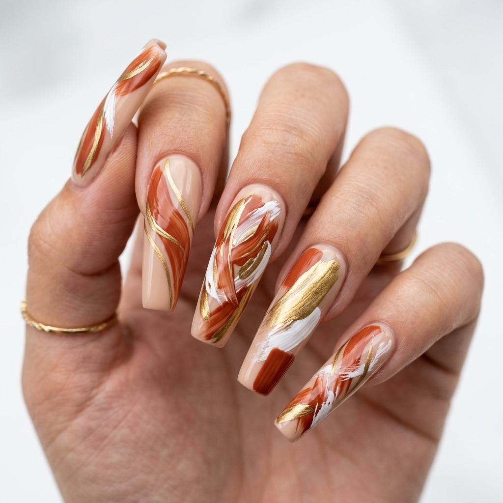 acrylic nails ideas: 27 Stunning Designs to Inspire Your Next Set 22 Acrylic Nails Ideas Abstract