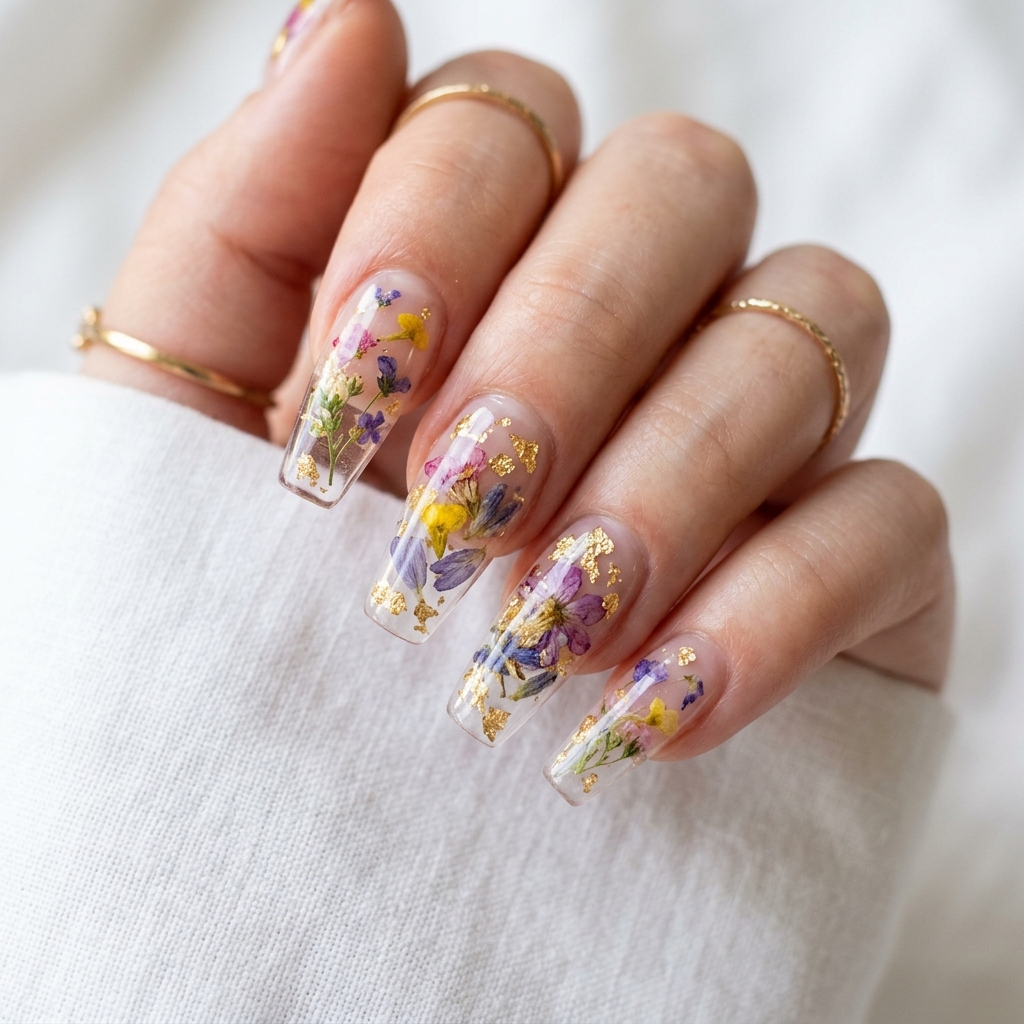 acrylic nails ideas: 27 Stunning Designs to Inspire Your Next Set 19 Acrylic Nails Ideas Encapsulated