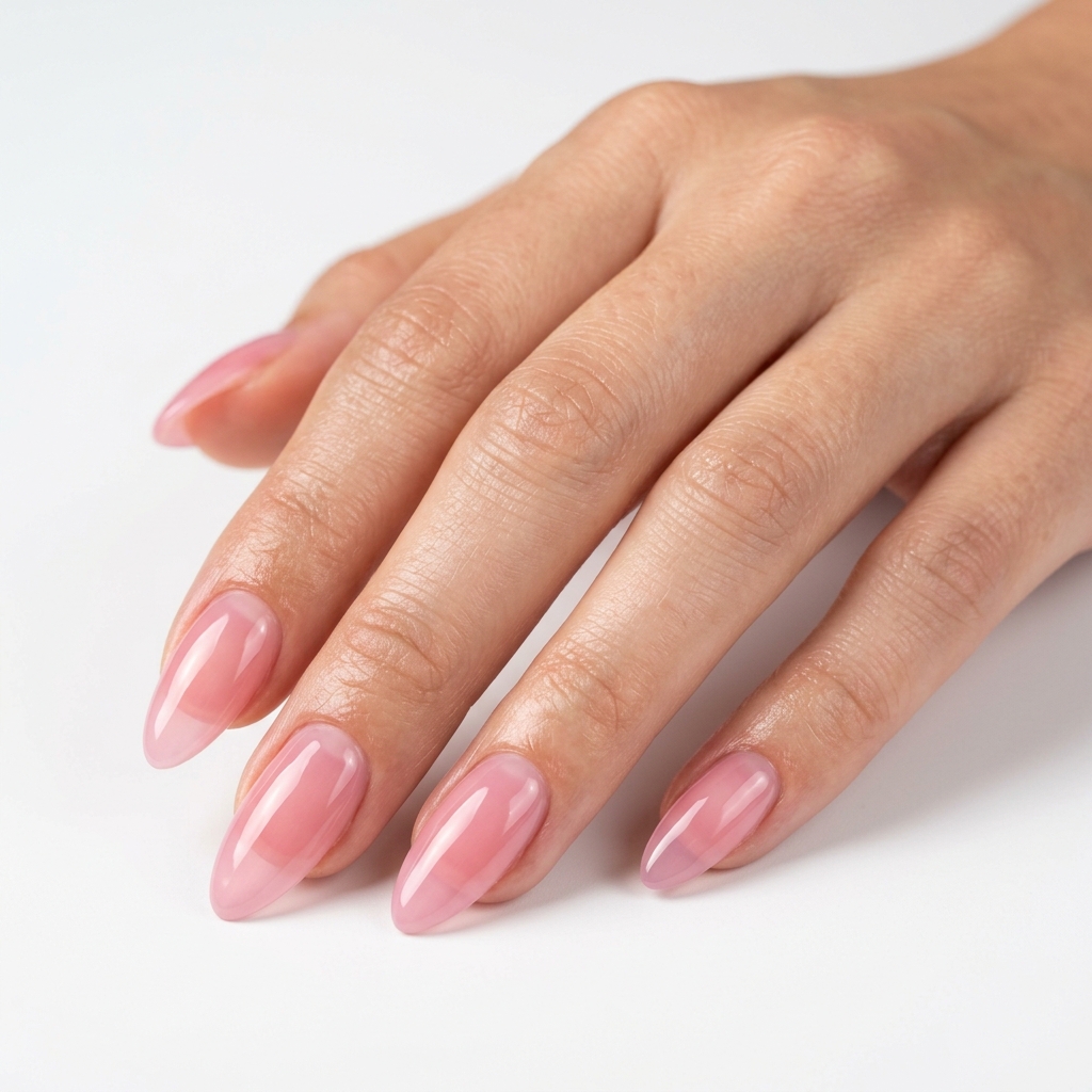 27 Jelly Nails Ideas You Need to Try Right Now 19 Gel Overlay Jelly Nails Ideas