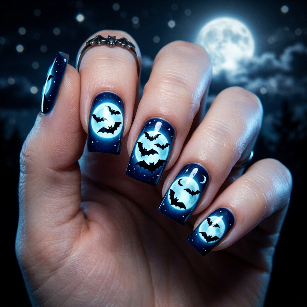 Spooky Nails Ideas: 27 Creepy and Creative Designs to Try This Season 10 Spooky Bat Nail Designs