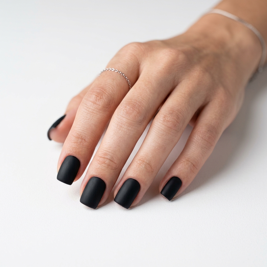 Minimalist Nails Ideas: Your Ultimate Guide to Clean and Elegant Nail Art 5 Black Minimalist Nails Ideas