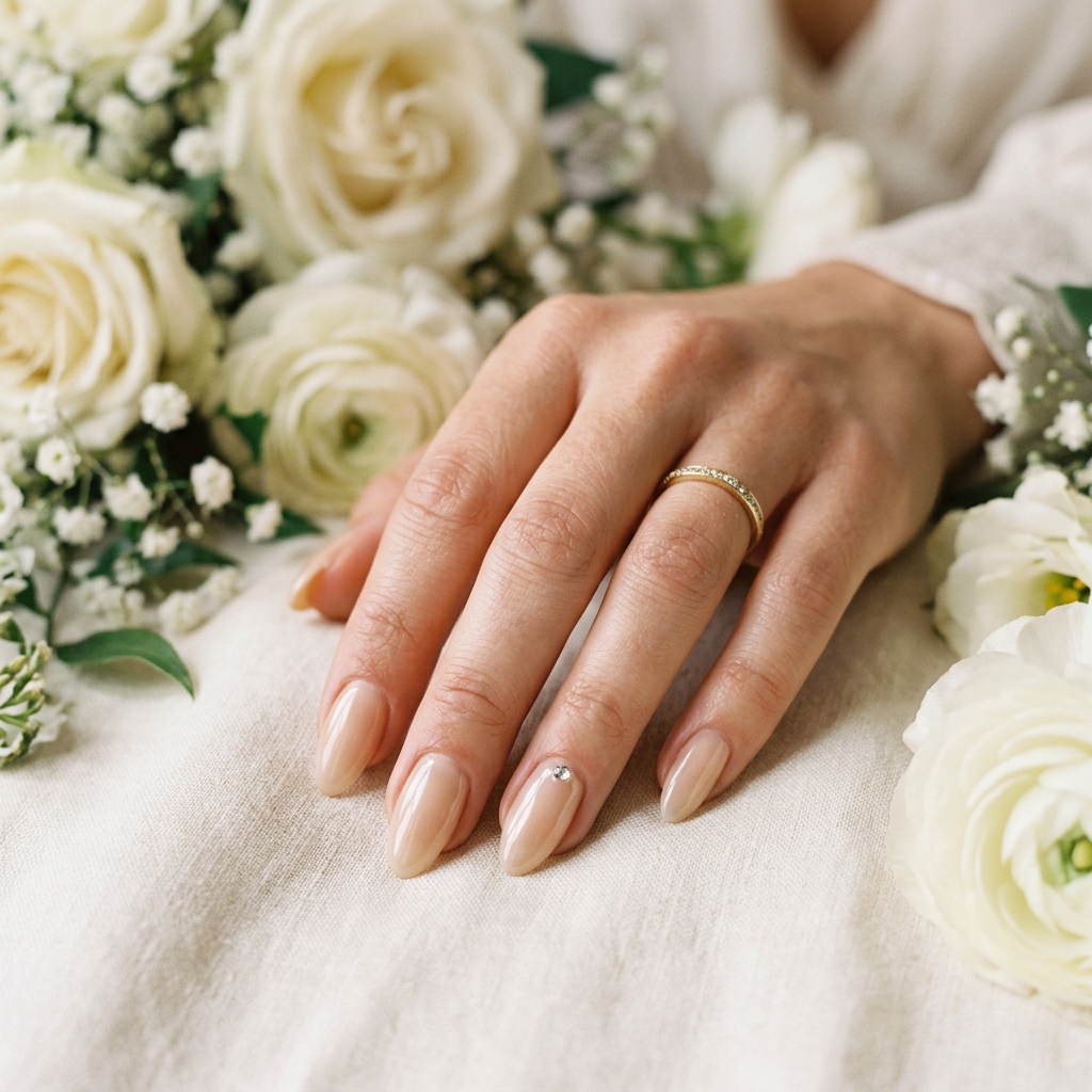 Minimalist Nails Ideas: Your Ultimate Guide to Clean and Elegant Nail Art 26 Bridal Minimalist Nails Ideas