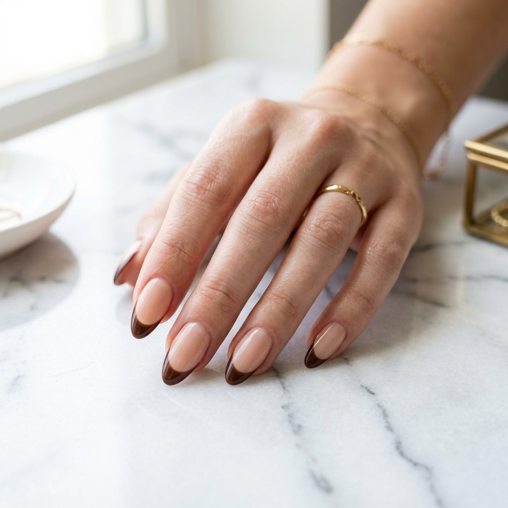 Brown Nail Designs Ideas: 30 Stunning Looks to Inspire Your Next Manicure 7 Brown French Tip Nail Designs Ideas