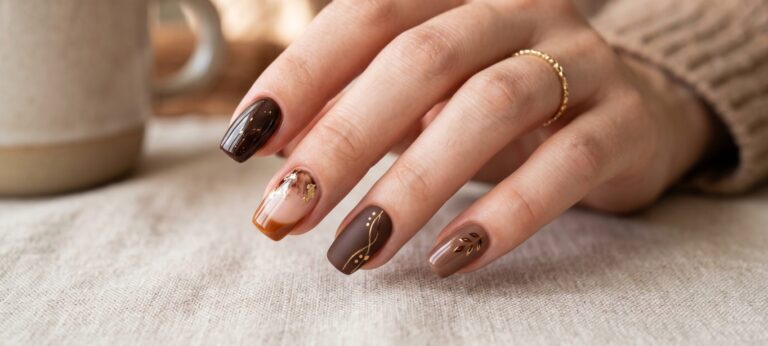 brown nail designs