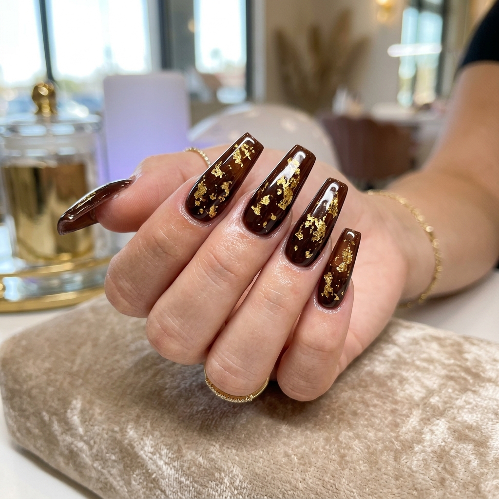 Brown Nail Designs Ideas: 30 Stunning Looks to Inspire Your Next Manicure 24 Brown Acrylic Nail Designs Ideas