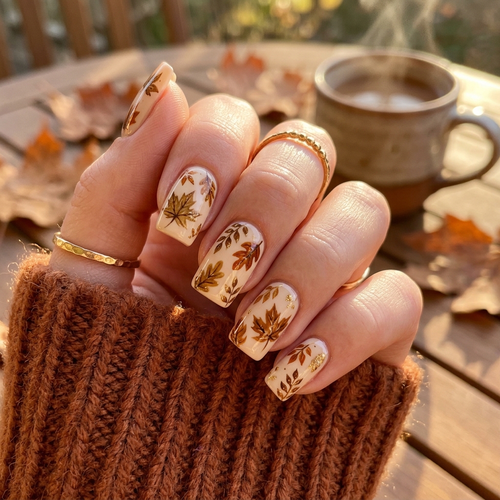Brown Nail Designs Ideas: 30 Stunning Looks to Inspire Your Next Manicure 18 Brown Leaf Nail Designs Ideas