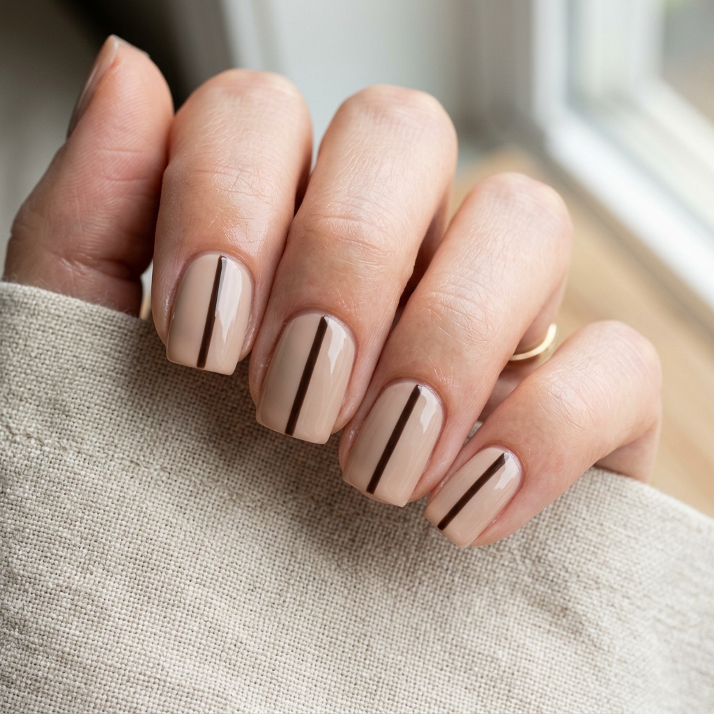 Brown Nail Designs Ideas: 30 Stunning Looks to Inspire Your Next Manicure 13 Brown Minimalist Nail Designs Ideas
