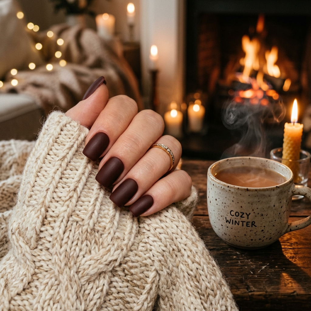 Brown Nail Designs Ideas: 30 Stunning Looks to Inspire Your Next Manicure 27 Brown Winter Nail Designs Ideas