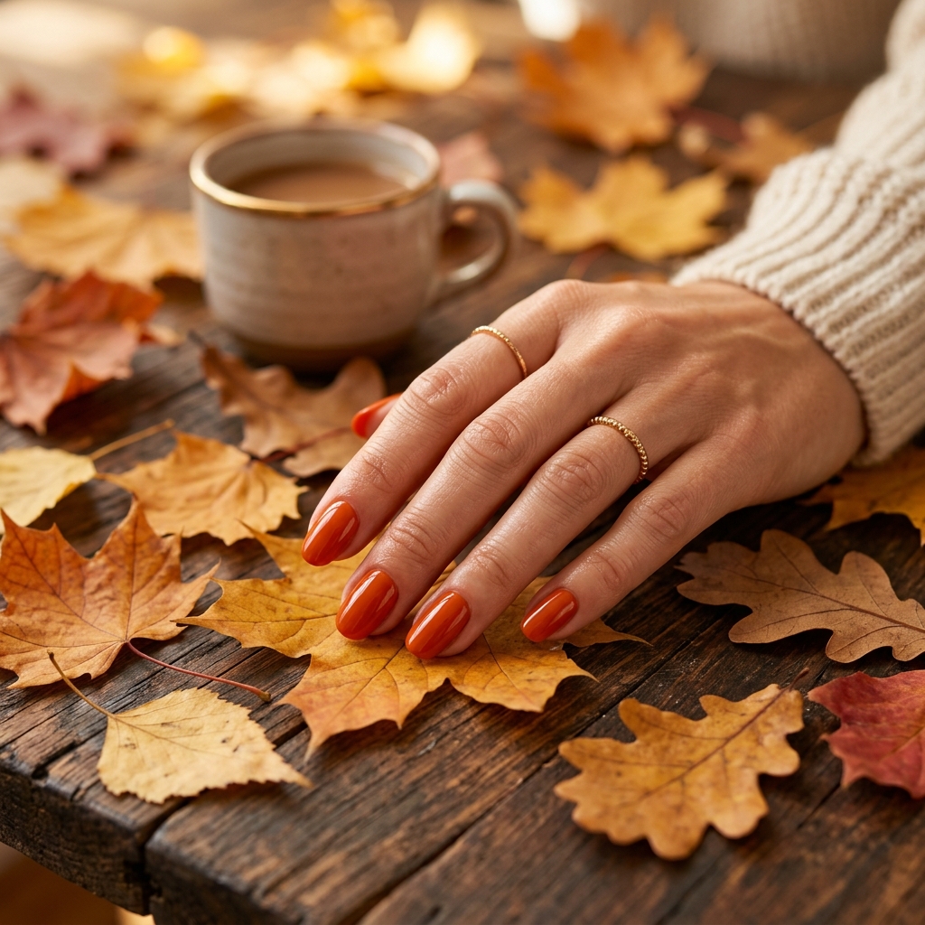 September Nails Ideas: 27 Creative Looks to Welcome the New Season 8 September Burnt Orange Nails Ideas