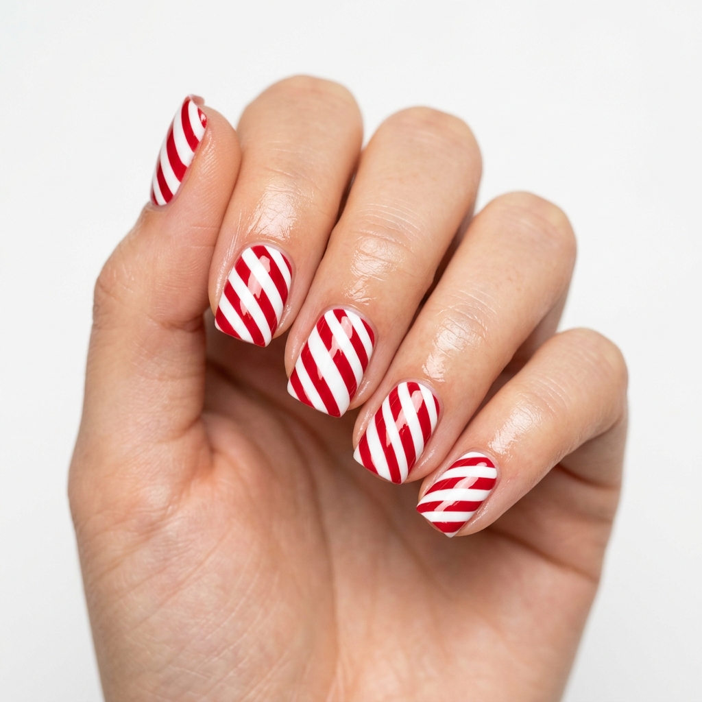 Candy Cane Nail Ideas