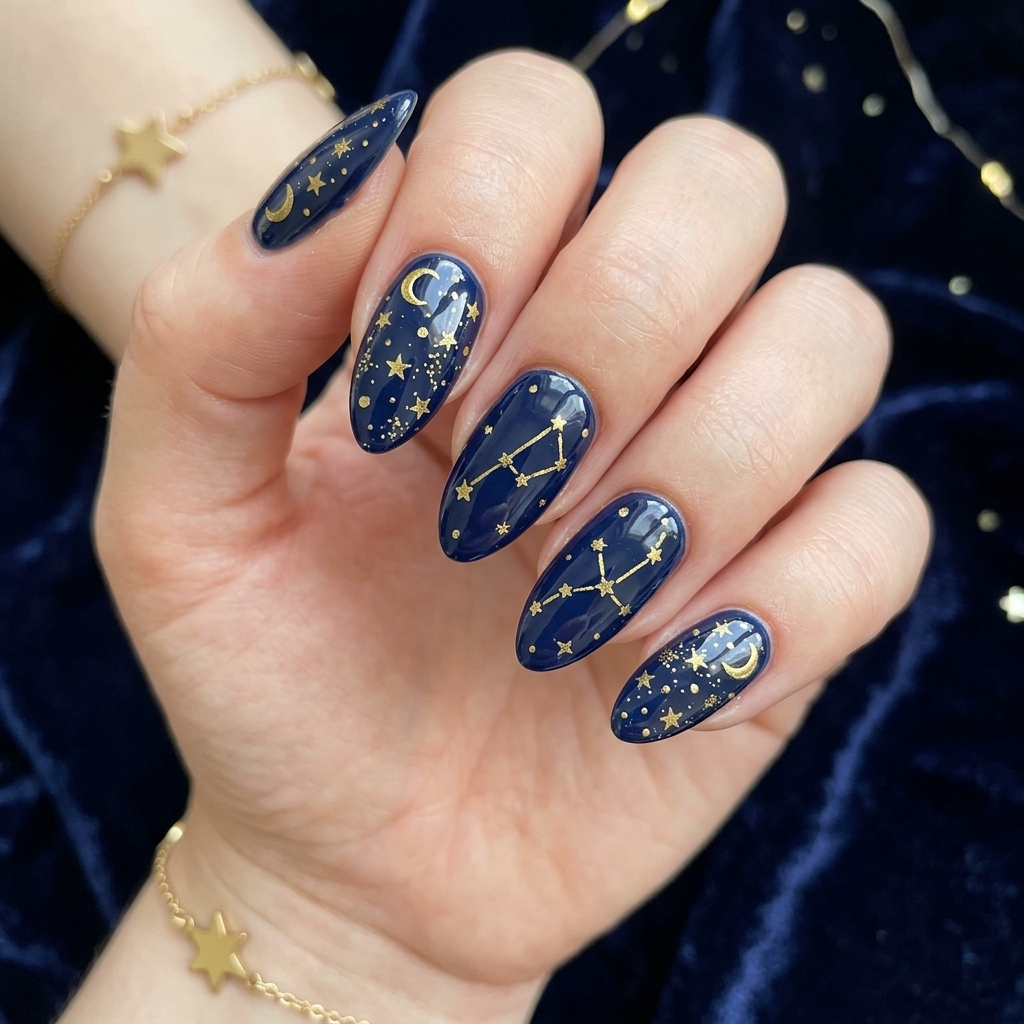 27 Simple Nail Designs Ideas: Your Ultimate Guide to Effortlessly Beautiful Nails 26 Star Simple Nail Design Ideas