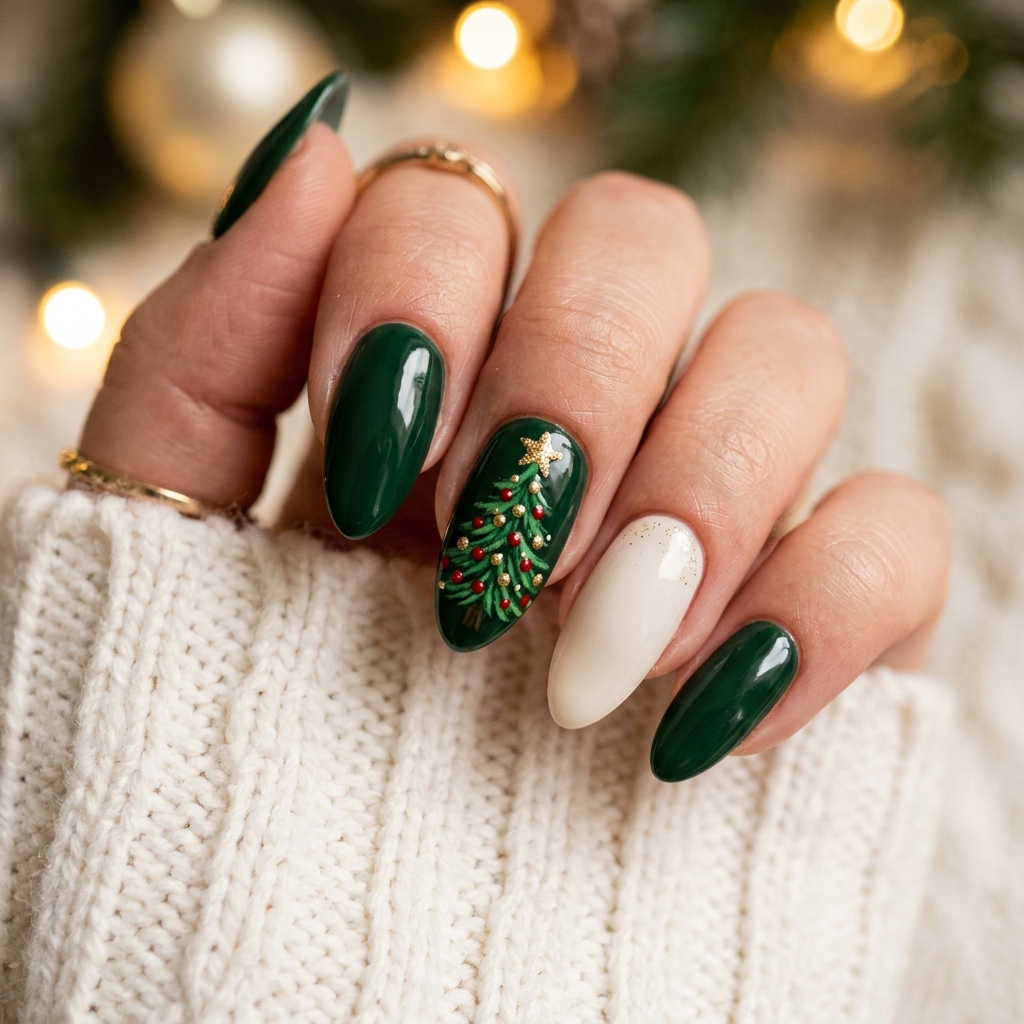Christmas Tree Nail Art Ideas