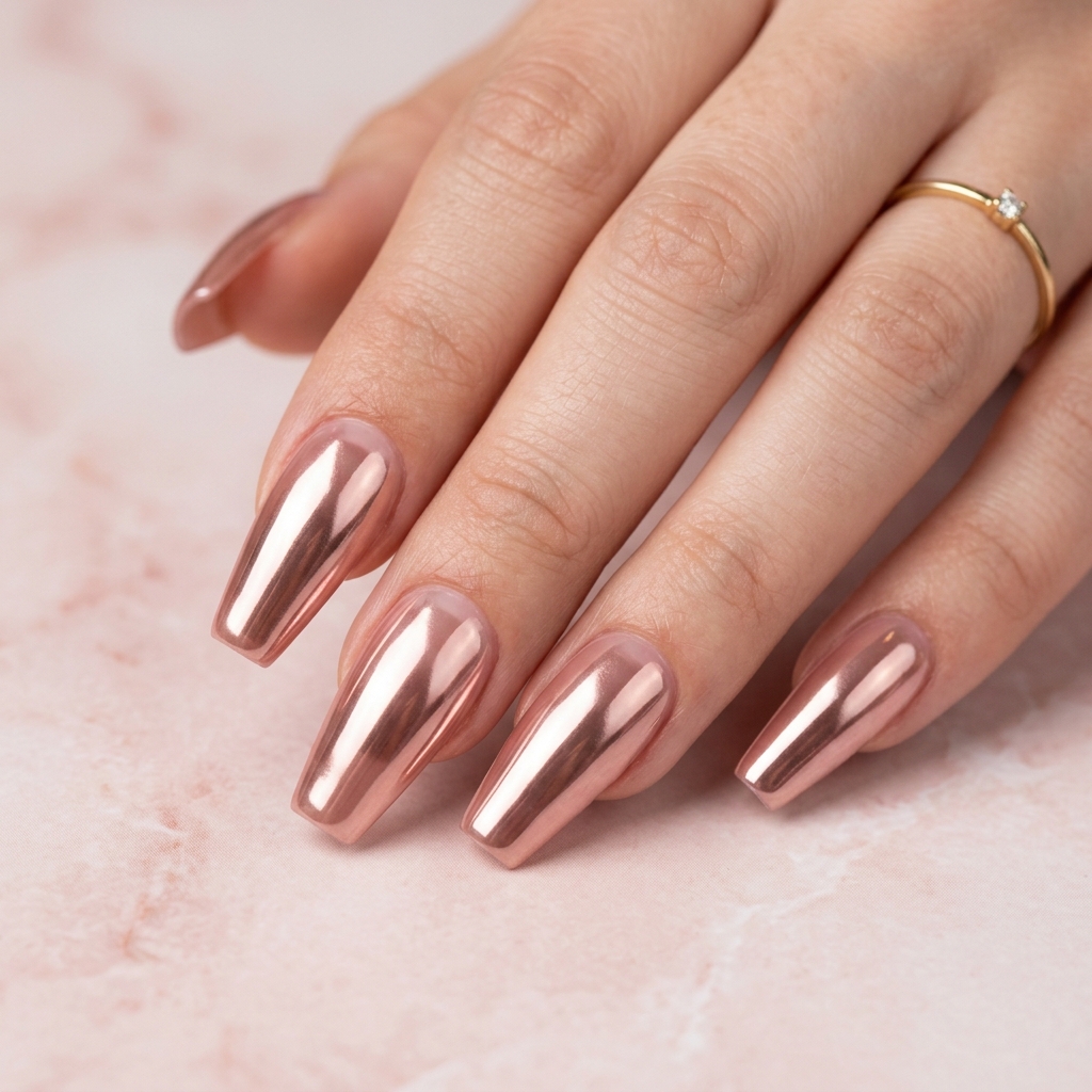 27 Jelly Nails Ideas You Need to Try Right Now 18 Chrome Finish Jelly Nails Ideas