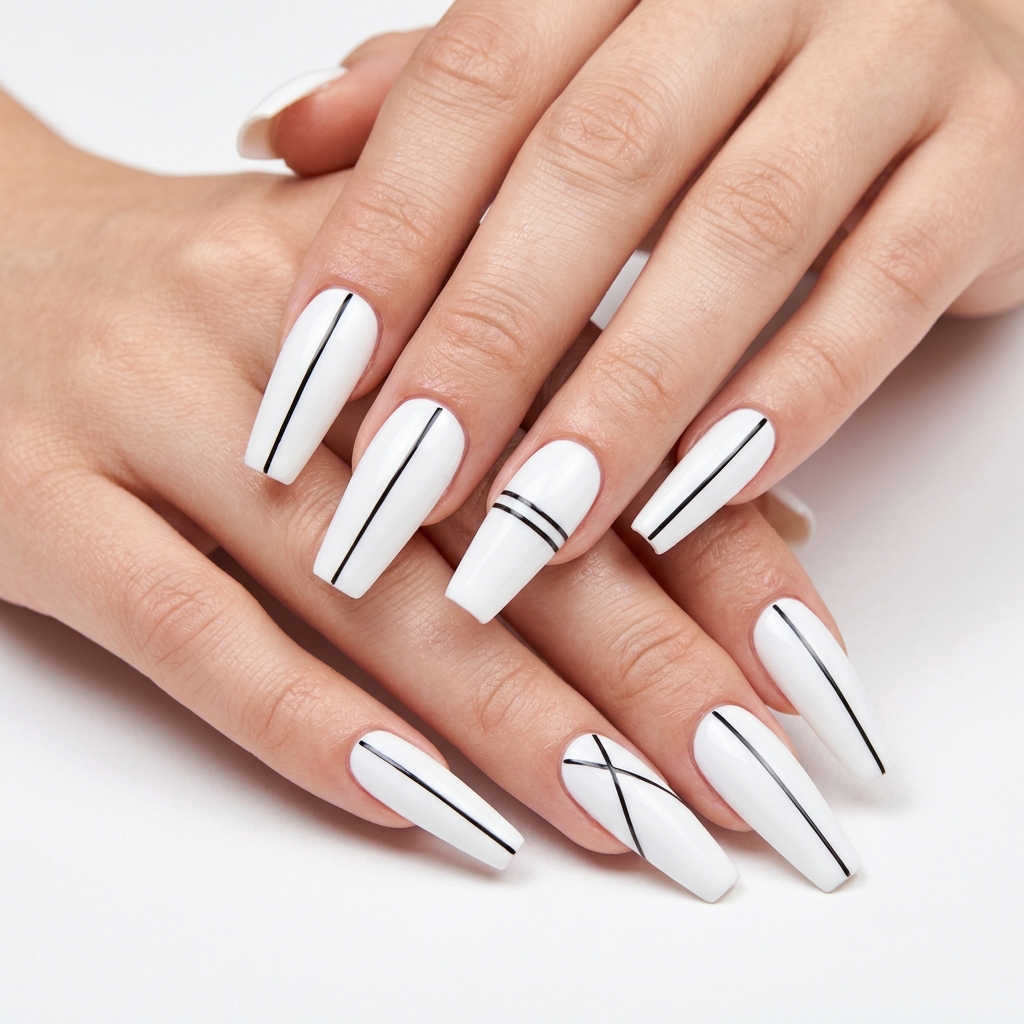 Minimalist Nails Ideas: Your Ultimate Guide to Clean and Elegant Nail Art 17 Coffin Minimalist Nails Ideas