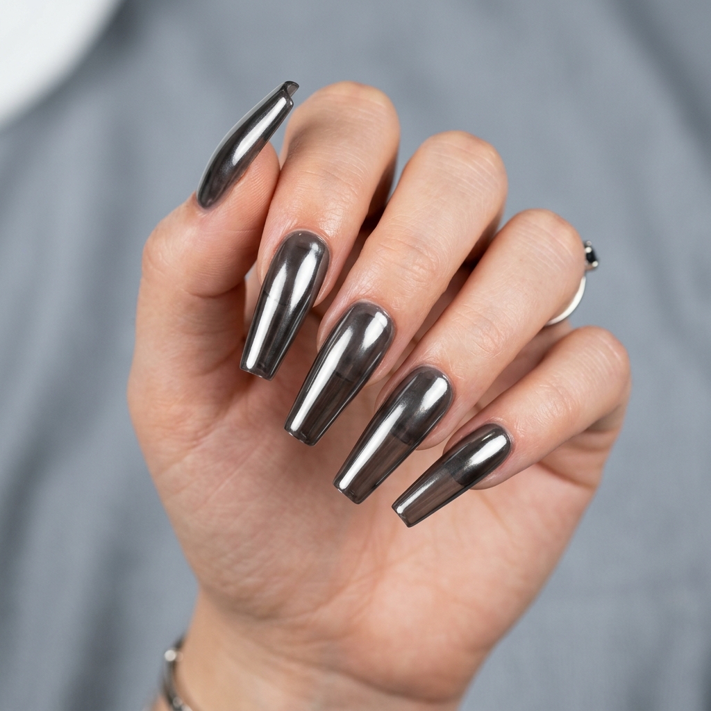 27 Jelly Nails Ideas You Need to Try Right Now 26 Coffin Shape Jelly Nails Ideas