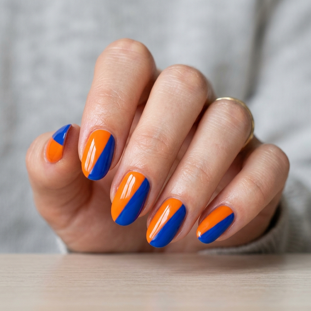 27 Simple Nail Designs Ideas: Your Ultimate Guide to Effortlessly Beautiful Nails 21 Color Block Simple Nail Designs Ideas