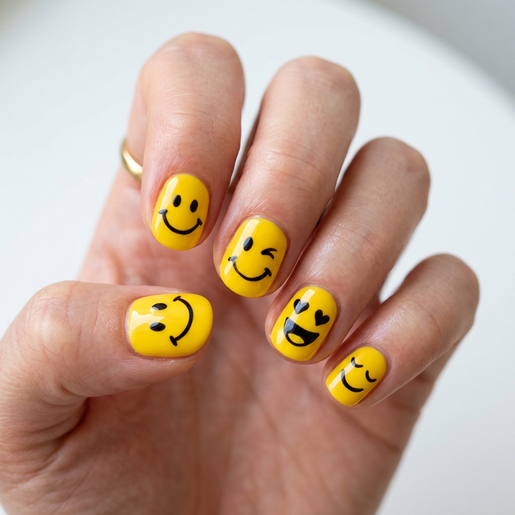27 Cute Nail Designs: The Ultimate Guide to Sweet, Stylish, and Creative Nail Ideas 9 Cute nail designs smiley faces 202605132053