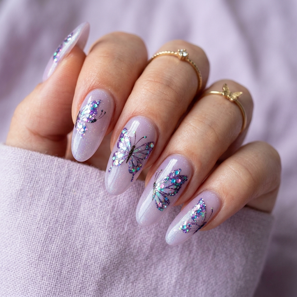 27 Cute Nail Designs: The Ultimate Guide to Sweet, Stylish, and Creative Nail Ideas 10 Cute nail designs with butterflies 202605132054