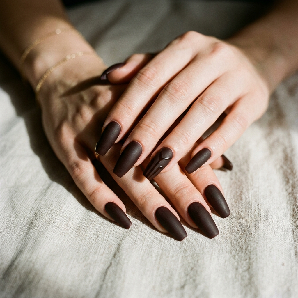 Brown Nail Designs Ideas: 30 Stunning Looks to Inspire Your Next Manicure 4 Dark Brown Nail Designs Ideas